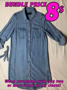 Parasuco Jeans-Like Long Shirt Size Small
